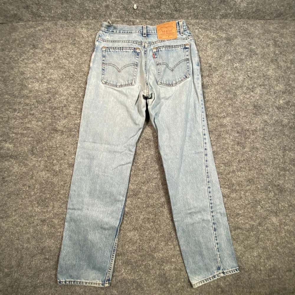 Vintage Levis 555 Guys Fit Jeans Light Wash Straight Leg Made USA 9 JR M 29x30